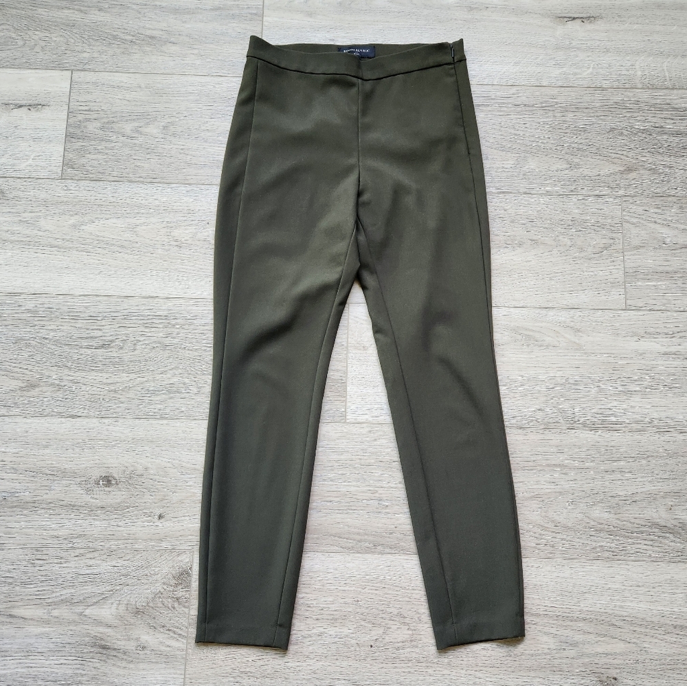 Banana Republic Green Devon Legging Pants Womens 2p Misletoe Mid Rise Ankle